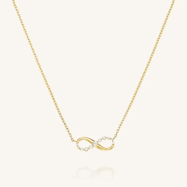 Rosefield Essentials Infinity Necklace-halskjede gull 42–46 cm
