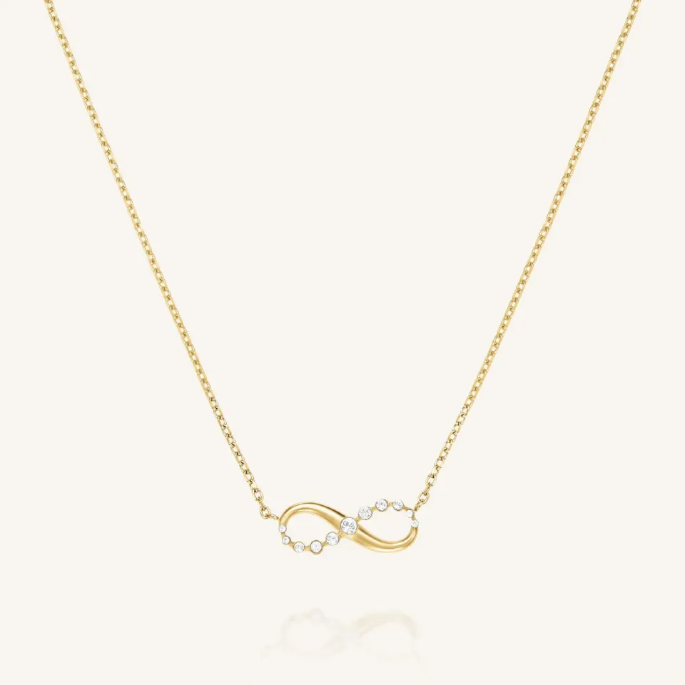 Rosefield Essentials Infinity Necklace-halskjede gull 42–46 cm