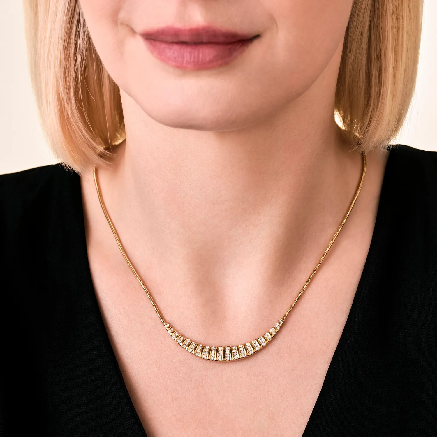 Rosefield Slate Necklace halskjede gull 42–46 cm