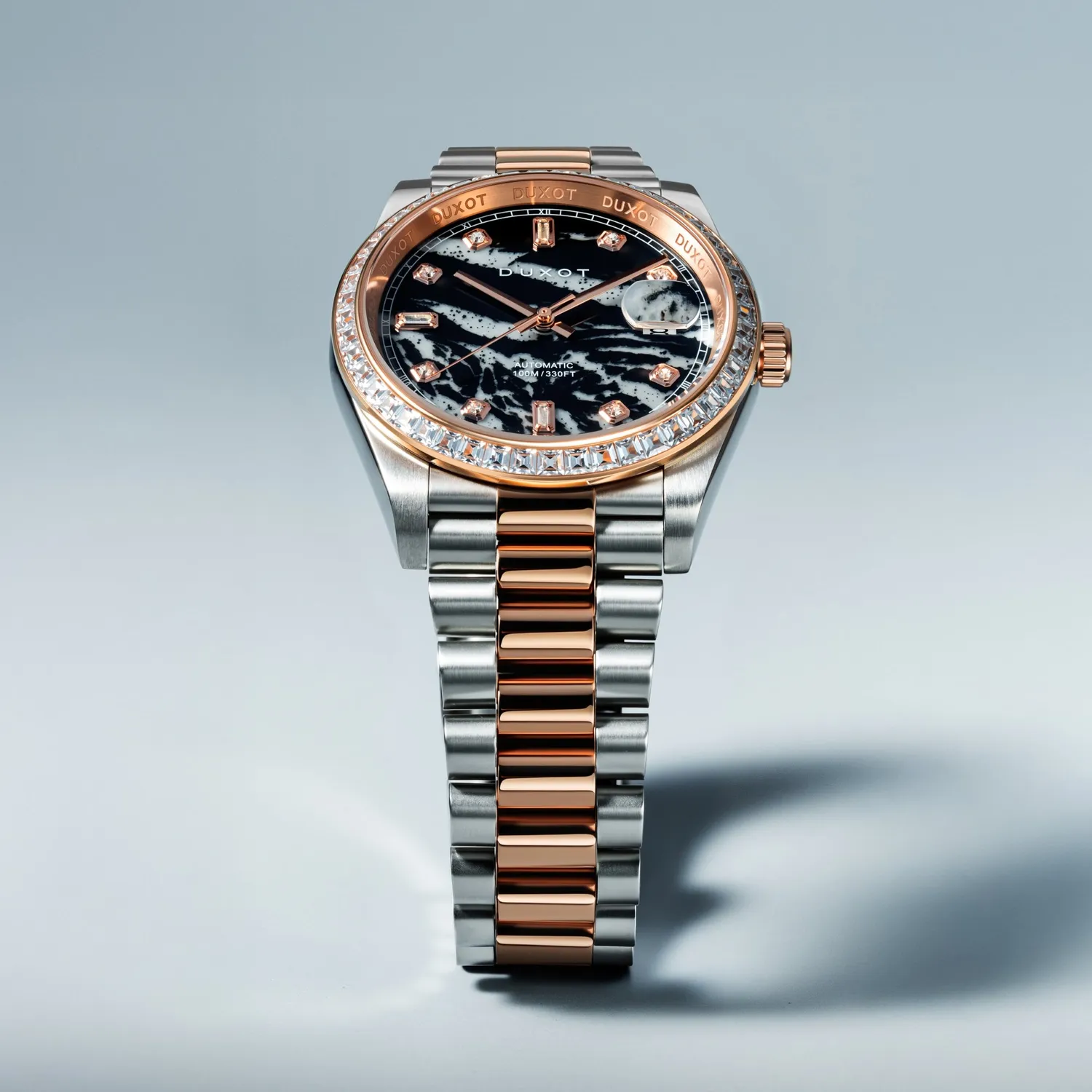 Duxot Serenata Grey Crystal automatisk klokke grå krystall 40 mm
