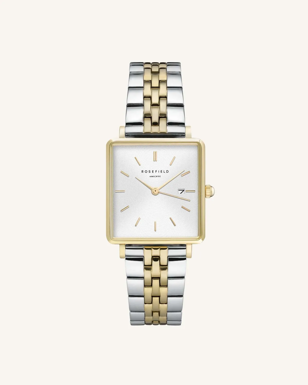 Rosefield Silver Gold Strap klokkelenke 33 mm 16 mm