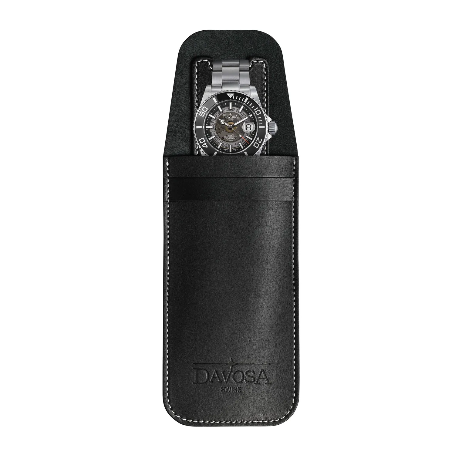 DAVOSA Travel pouch klokkeetui 1 klokke italiensk kuskinn