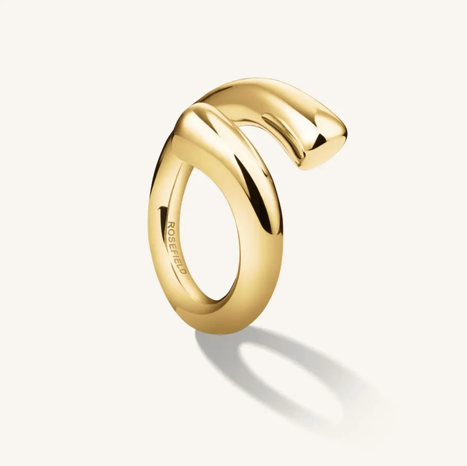 Rosefield Essentials Hugged Ring gullbelagt ring