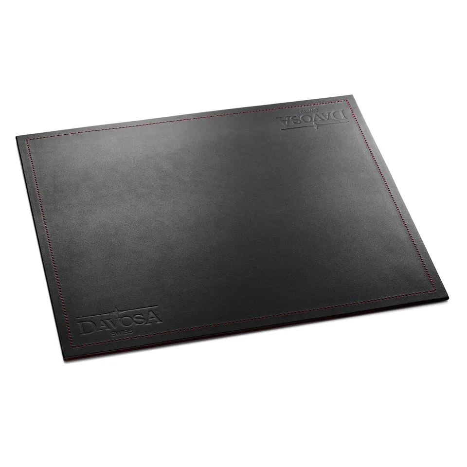 DAVOSA Leather presentation tray klokkeunderlag i svart skinn