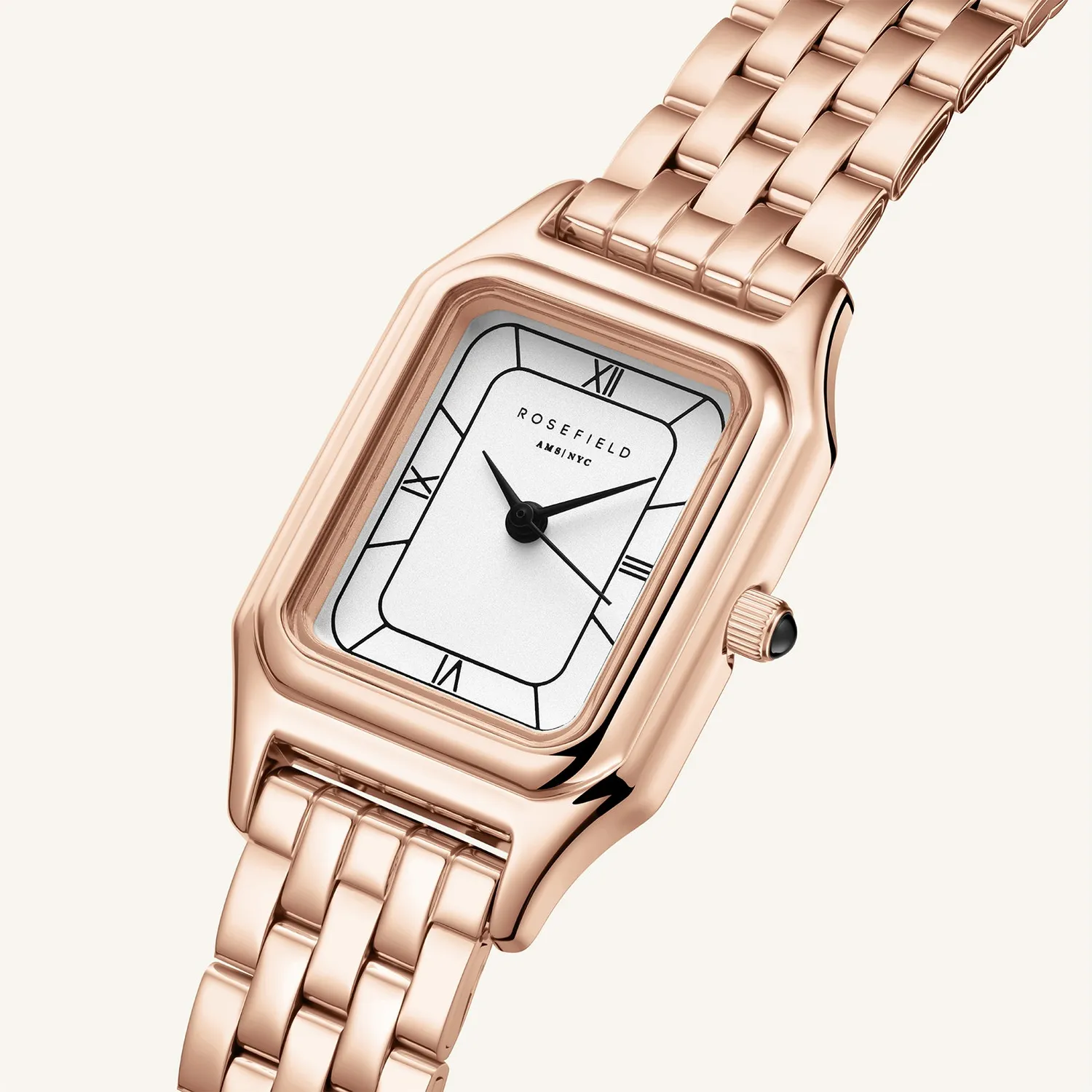 Rosefield Ivy Rose Gold klokke roségull 21 × 26 mm