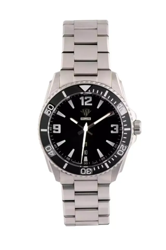 PUR 1 Sort Klassisk klokke hvite index keramisk bezel