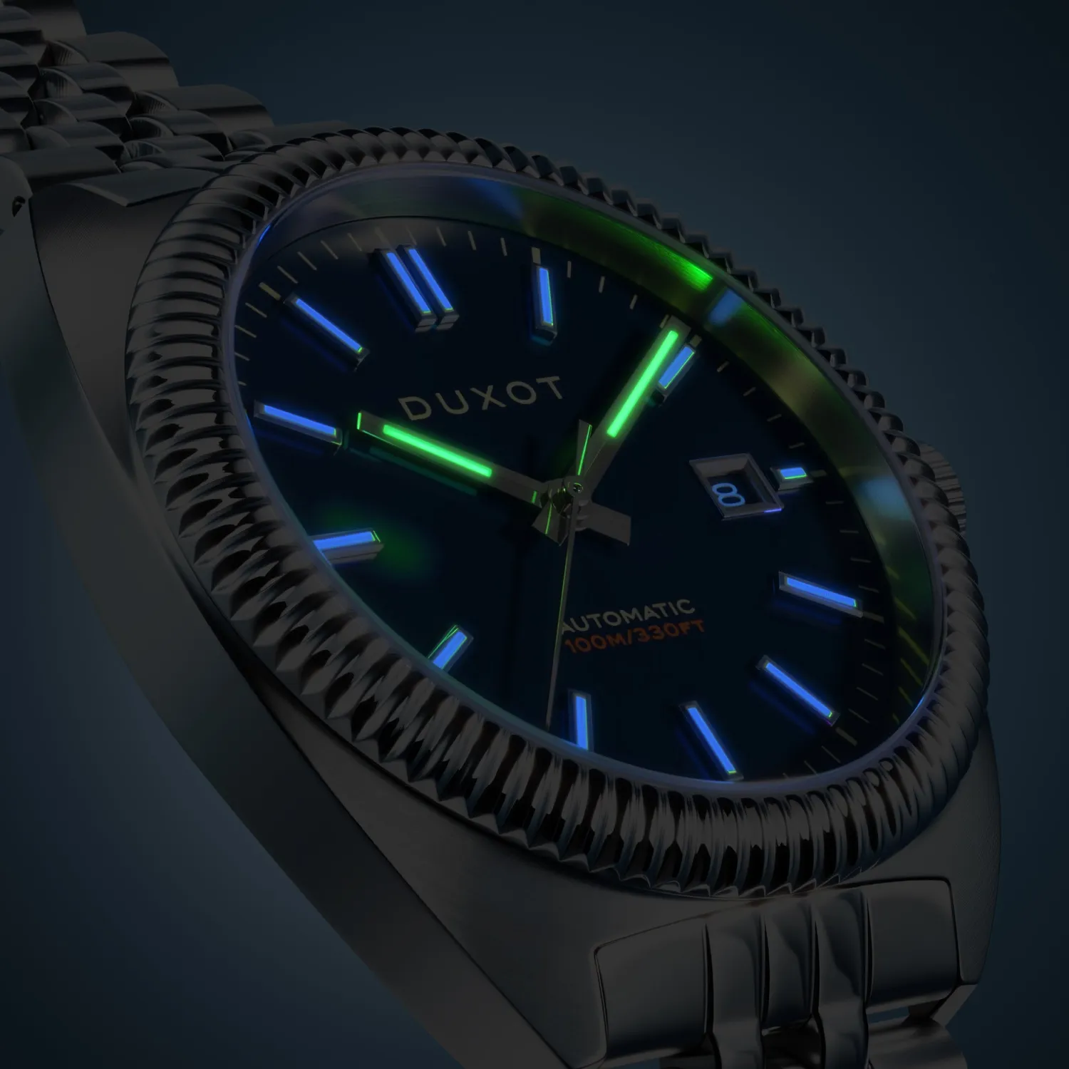 Duxot Siena Blue Horizon automatisk klokke blå 40 mm