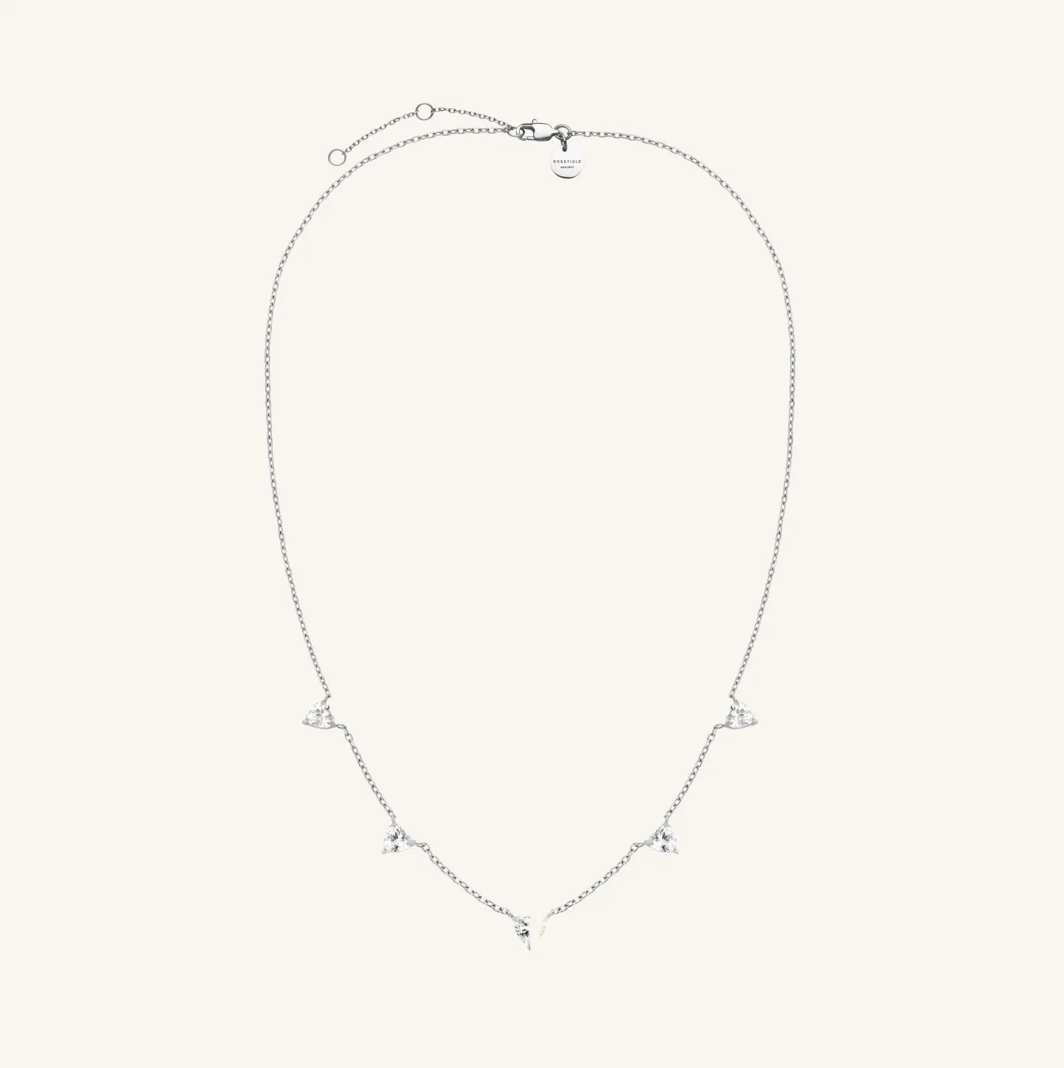 Rosefield Row Hearts Necklace halskjede gull, justerbart