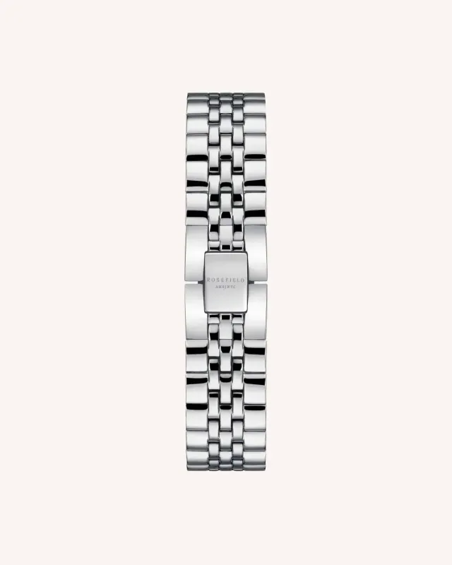Rosefield The Boxy XS Silver Strap klokkerem 14 mm sølv stål