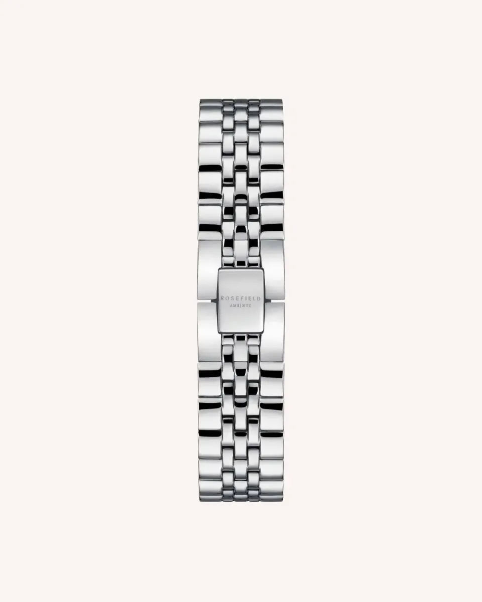 Rosefield The Boxy XS Silver Strap klokkerem 14 mm sølv stål