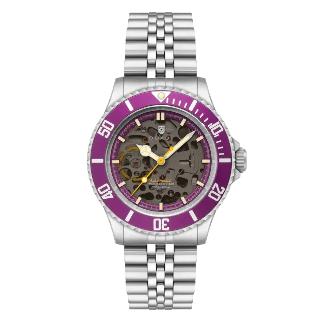 Duxot Atlantica Skeleton Diver Automatic Sunset Purple klokke 100 m