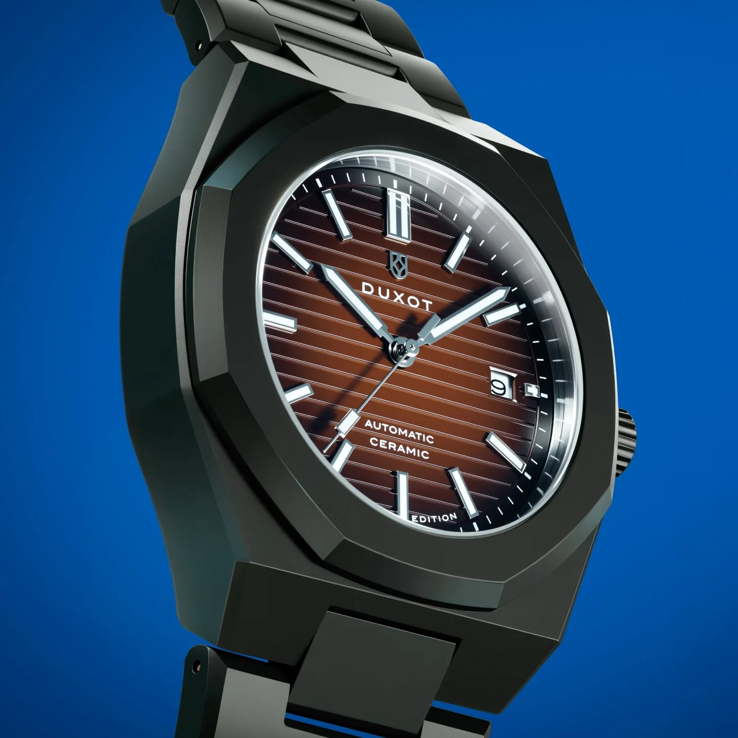 Duxot Pamplona Fume Brown keramisk klokke brun