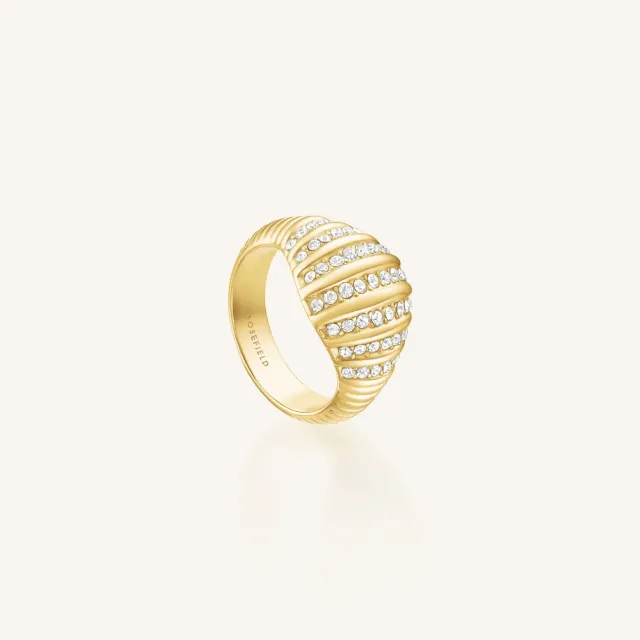 Rosefield Striped Pave ring gull