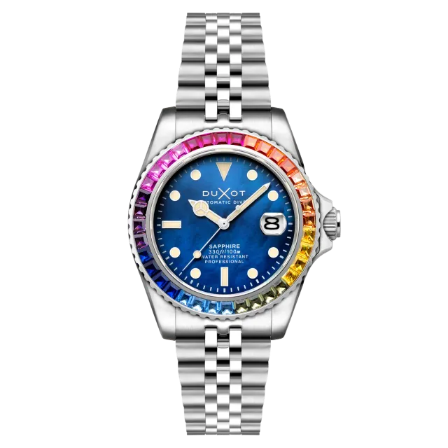 Duxot Atlantica 40 Rainbow Automatic Blue Mop klokke