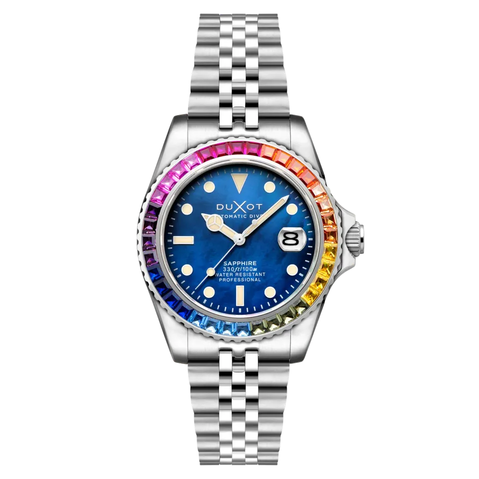 Duxot Atlantica 40 Rainbow Automatic Blue Mop klokke