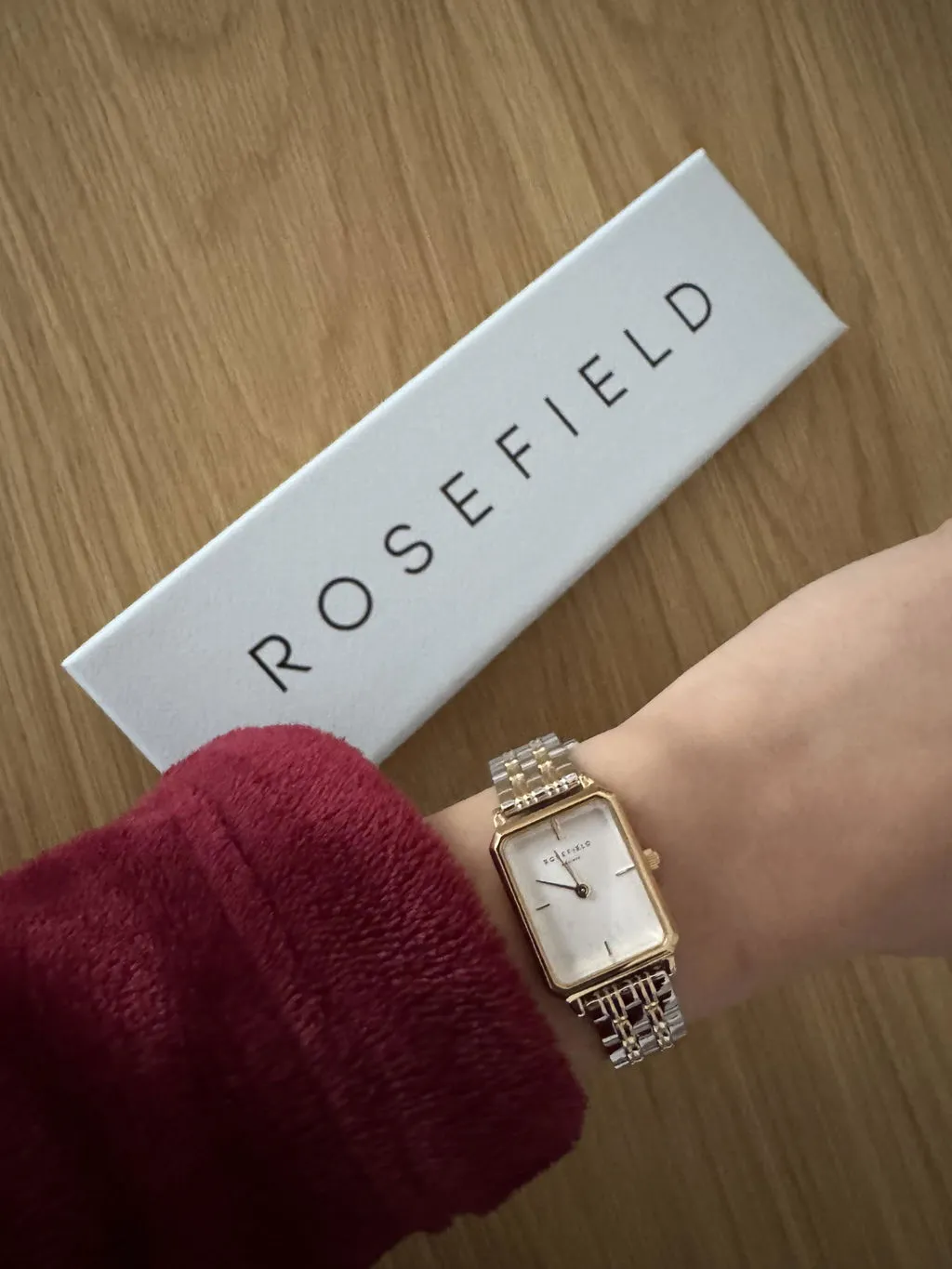 Rosefield Octagon XS Duotone klokke 24 mm gull og sølv
