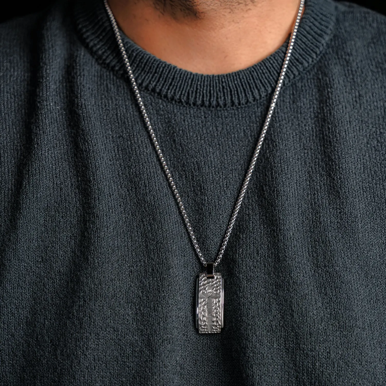 Duxot Marcel Argent Meteorite dog tag