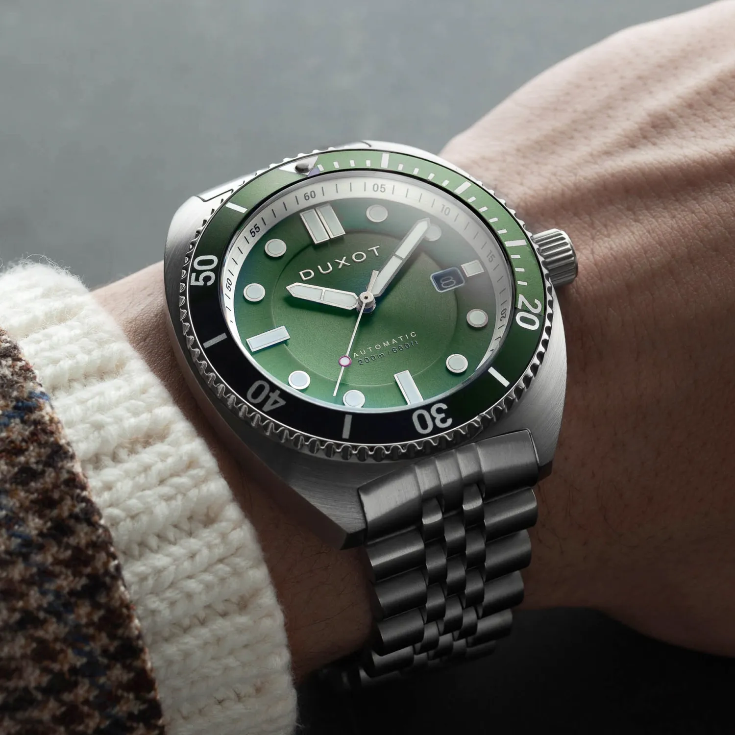Duxot Tortuga Green automatisk dykkerklokke 200 m