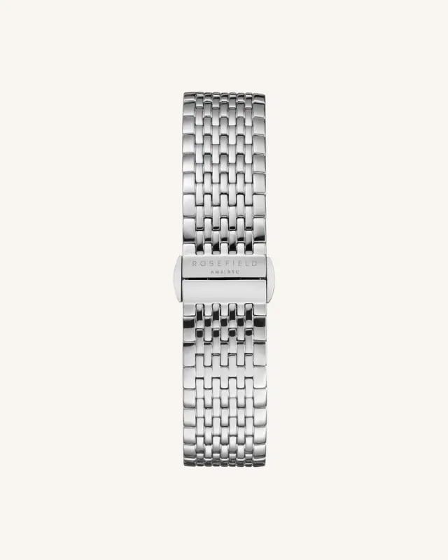 Rosefield Silver Strap klokkerem sølv 33 mm