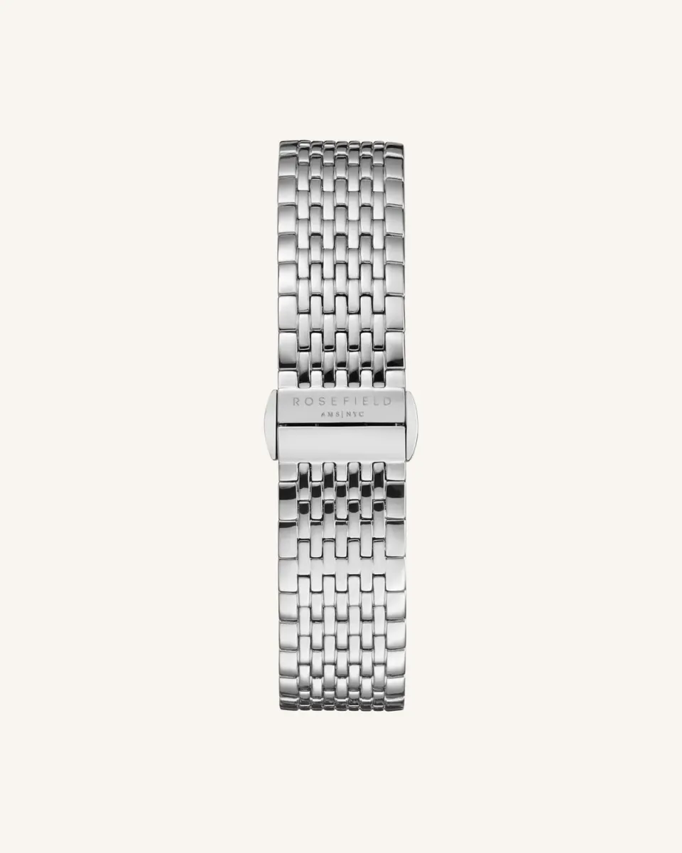 Rosefield Silver Strap klokkerem sølv 33 mm