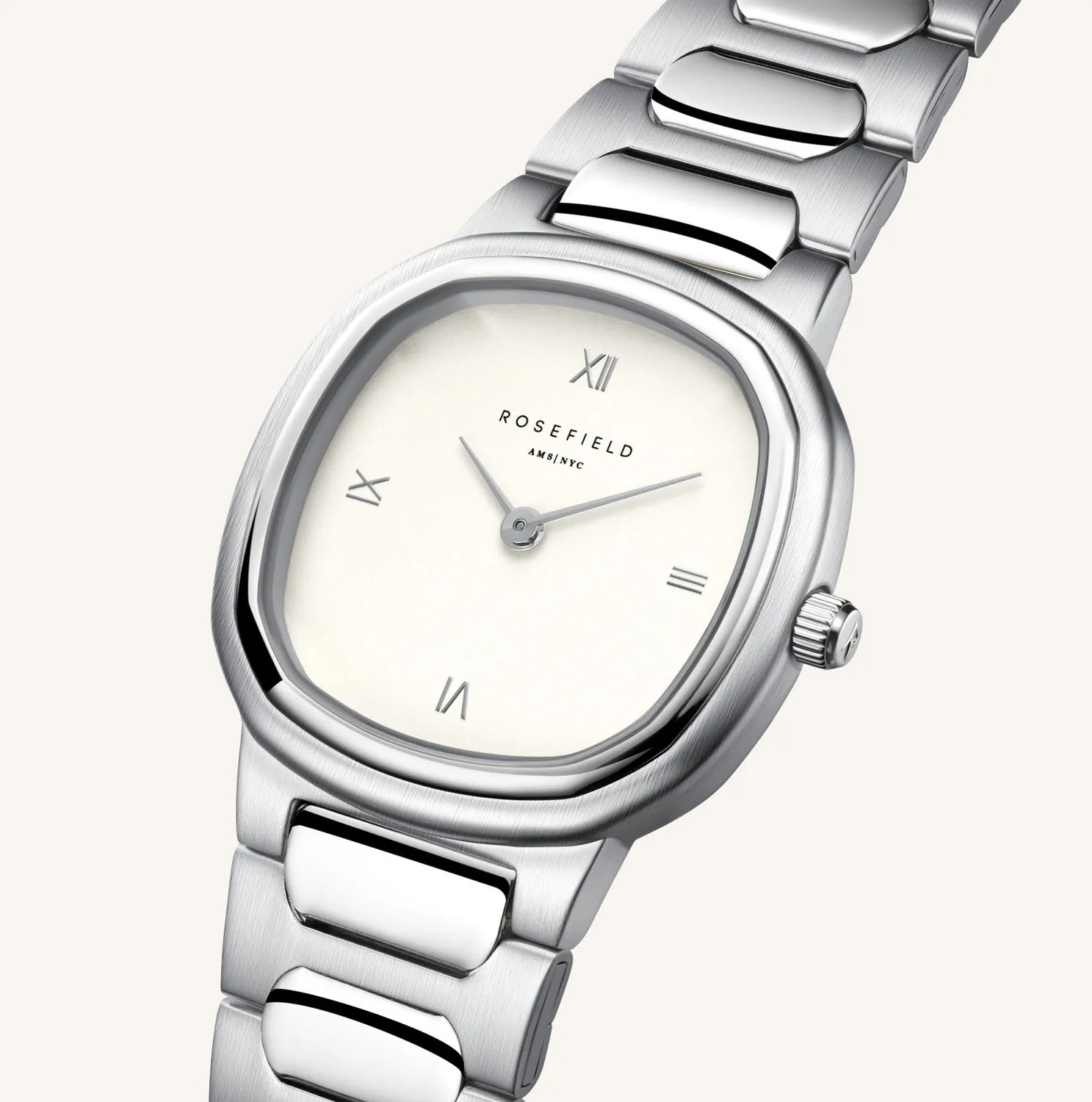 Rosefield Gaia Silver klokke sølv 30 mm uten gravering