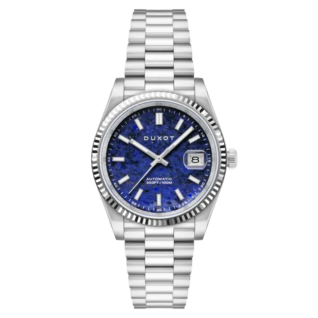 Duxot Marcel klokke Blue Kyanite steinskive