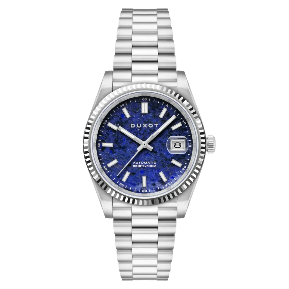 Duxot Marcel klokke Blue Kyanite steinskive
