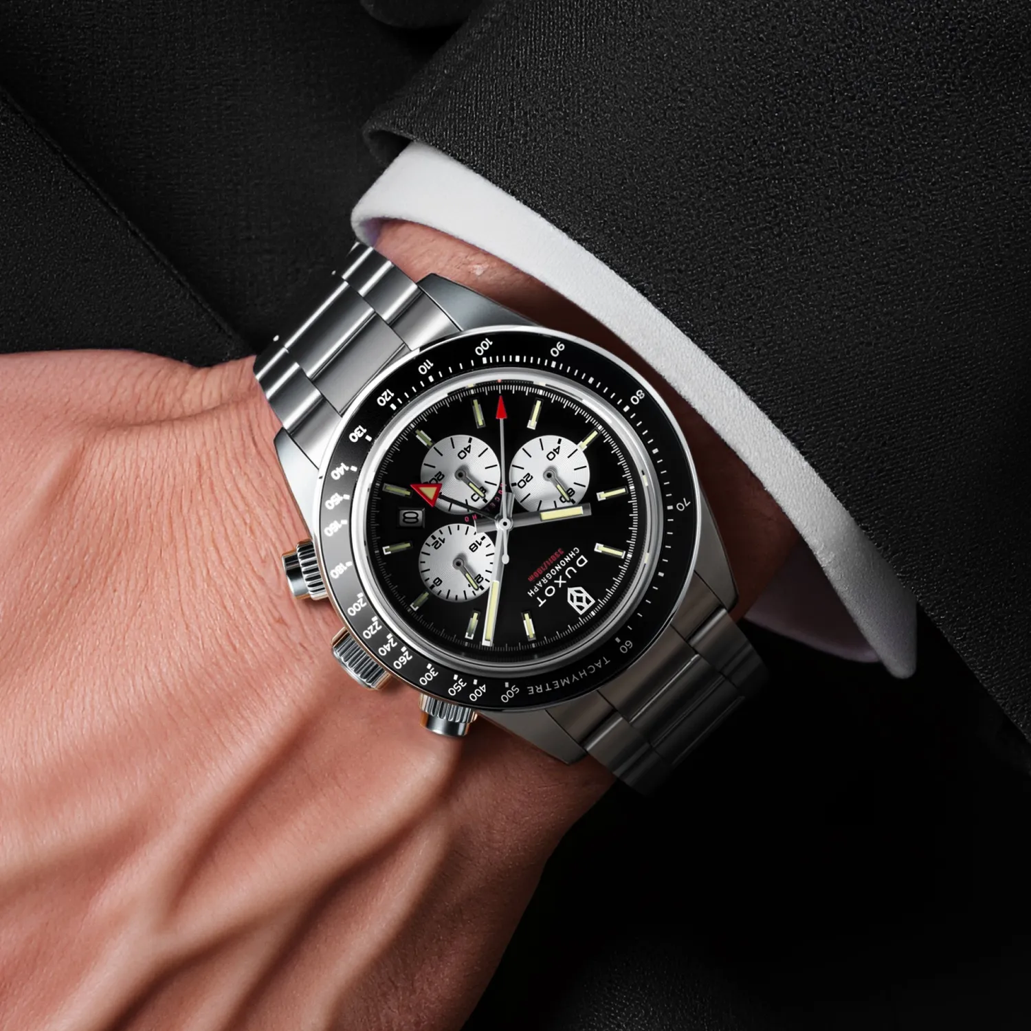 Duxot Vitesse kvartsur 39 mm Charcoal Black