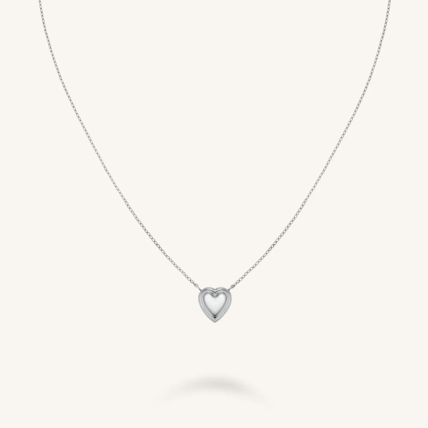 Rosefield Essentials Puffy Heart Necklace halskjede gull