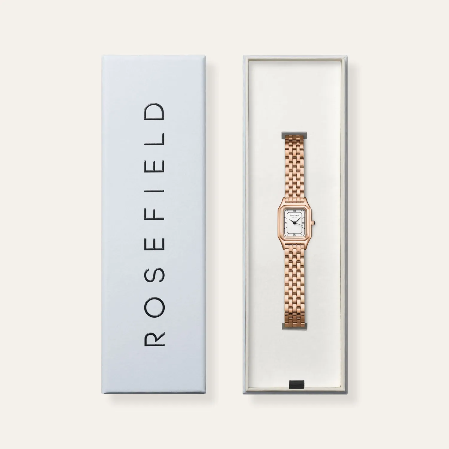Rosefield Ivy Rose Gold klokke roségull 21 × 26 mm