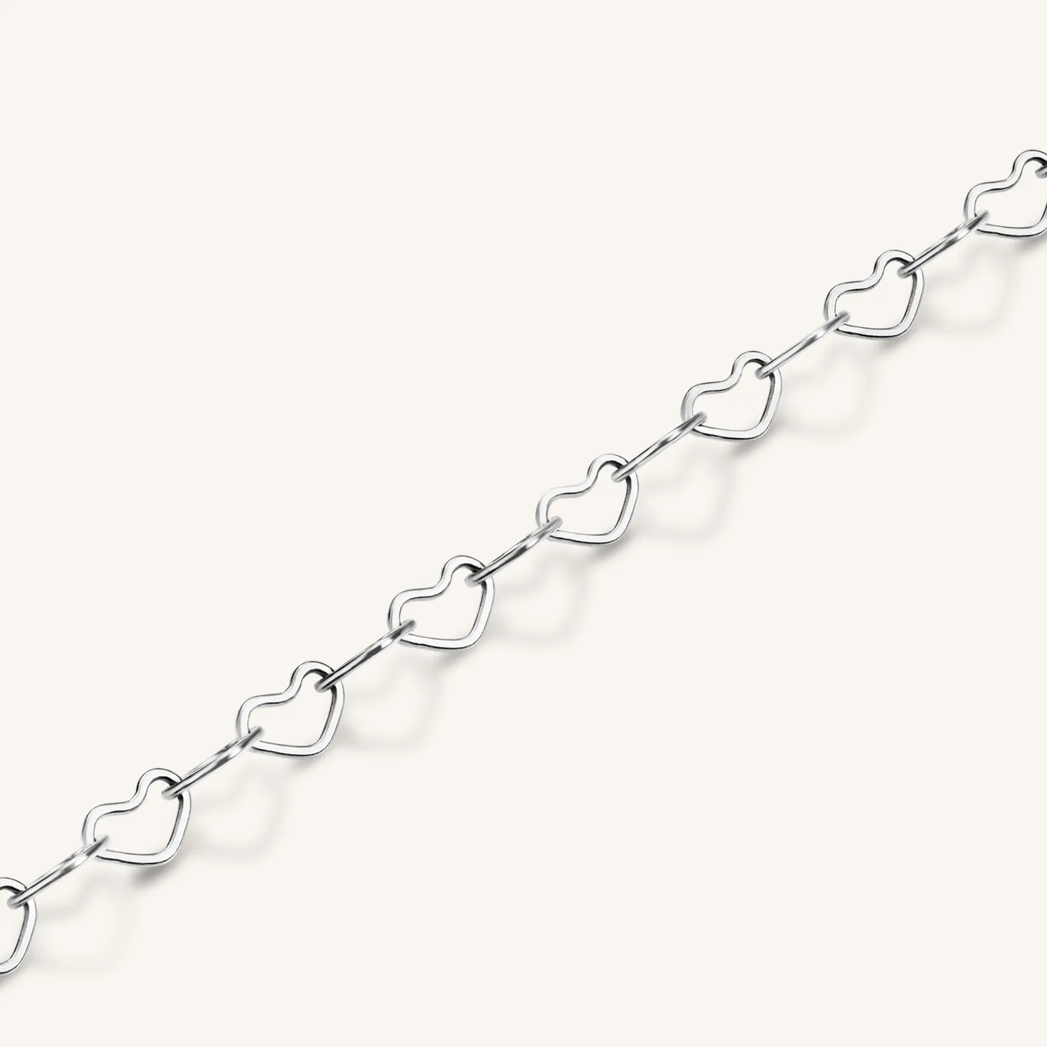 Rosefield Essentials Heart Chain Bracelet armbånd gull og sølv justerbart