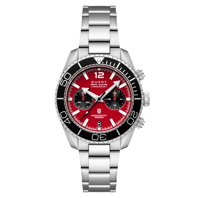 Duxot Tiburon Brick Red klokke med stållenk