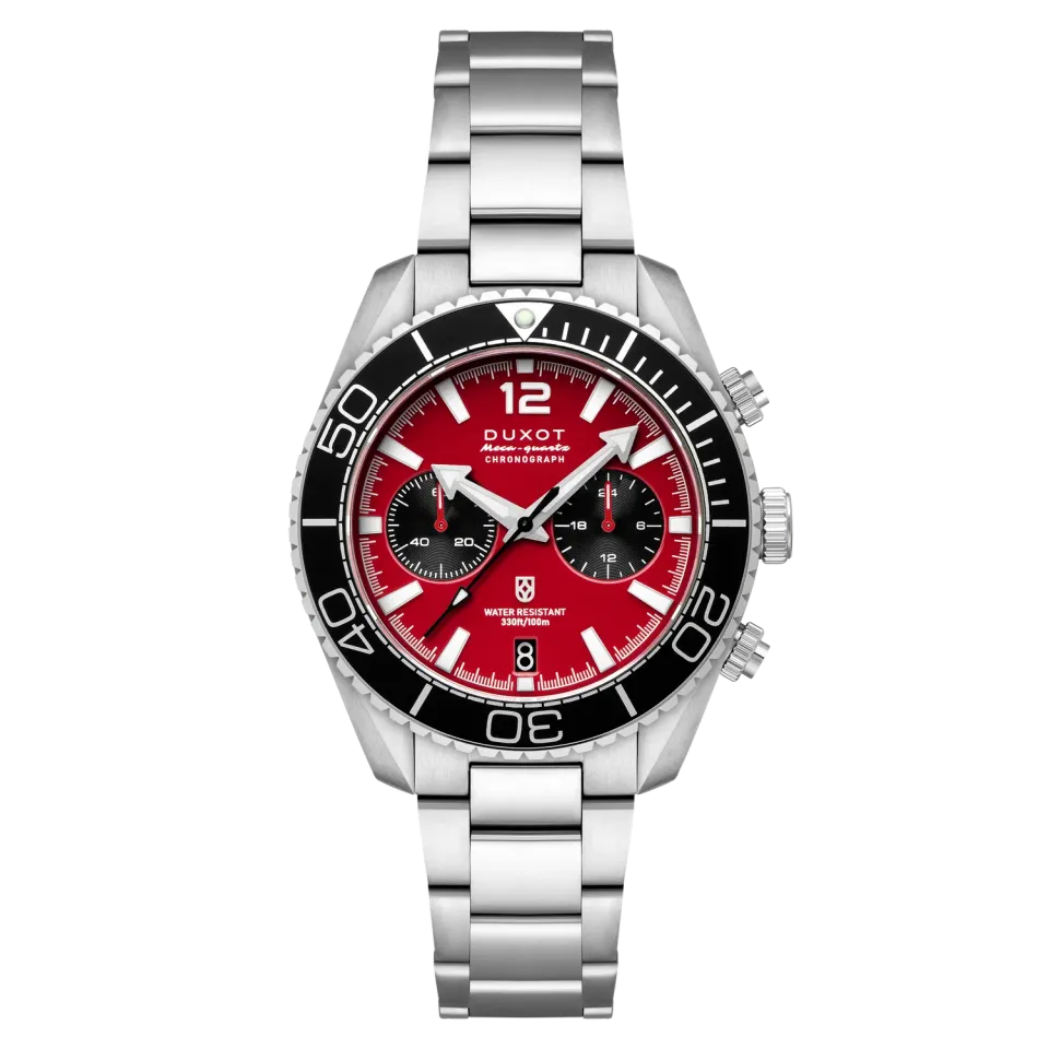 Duxot Tiburon Brick Red klokke med stållenk