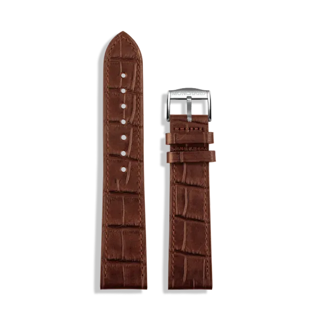 MonChard Croco Light Brown klokkerem, 18 mm, kalveskinn