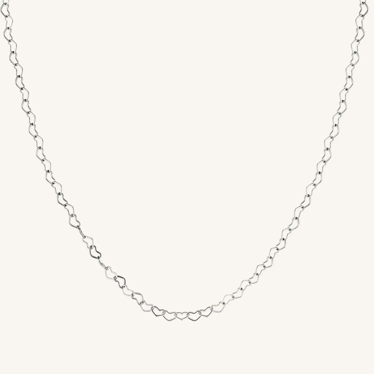 Rosefield Heart Chain Necklace halskjede gullbelagt stål 50–54 cm