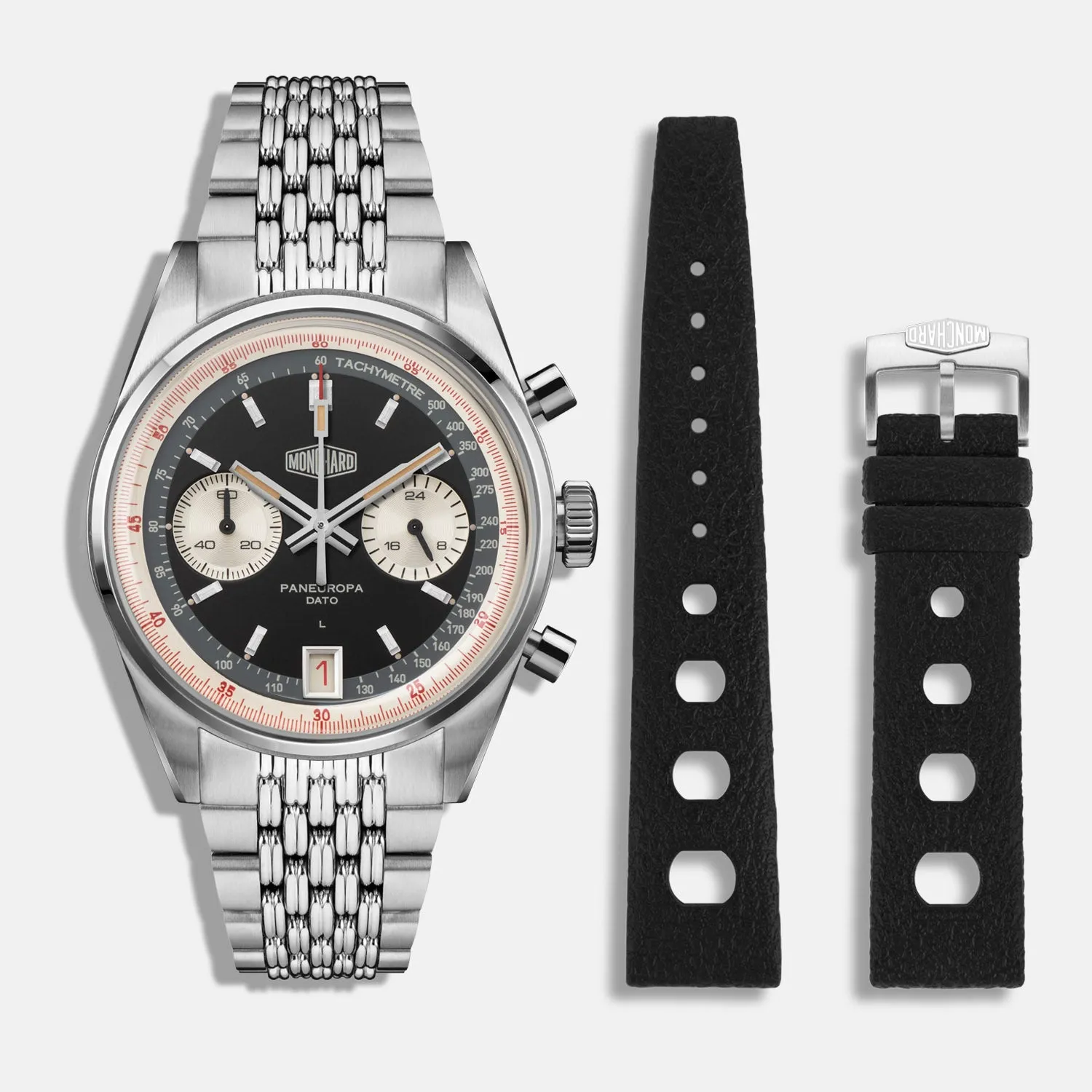 MonChard Reverse Panda kronograf 38 mm uten ekstra rem