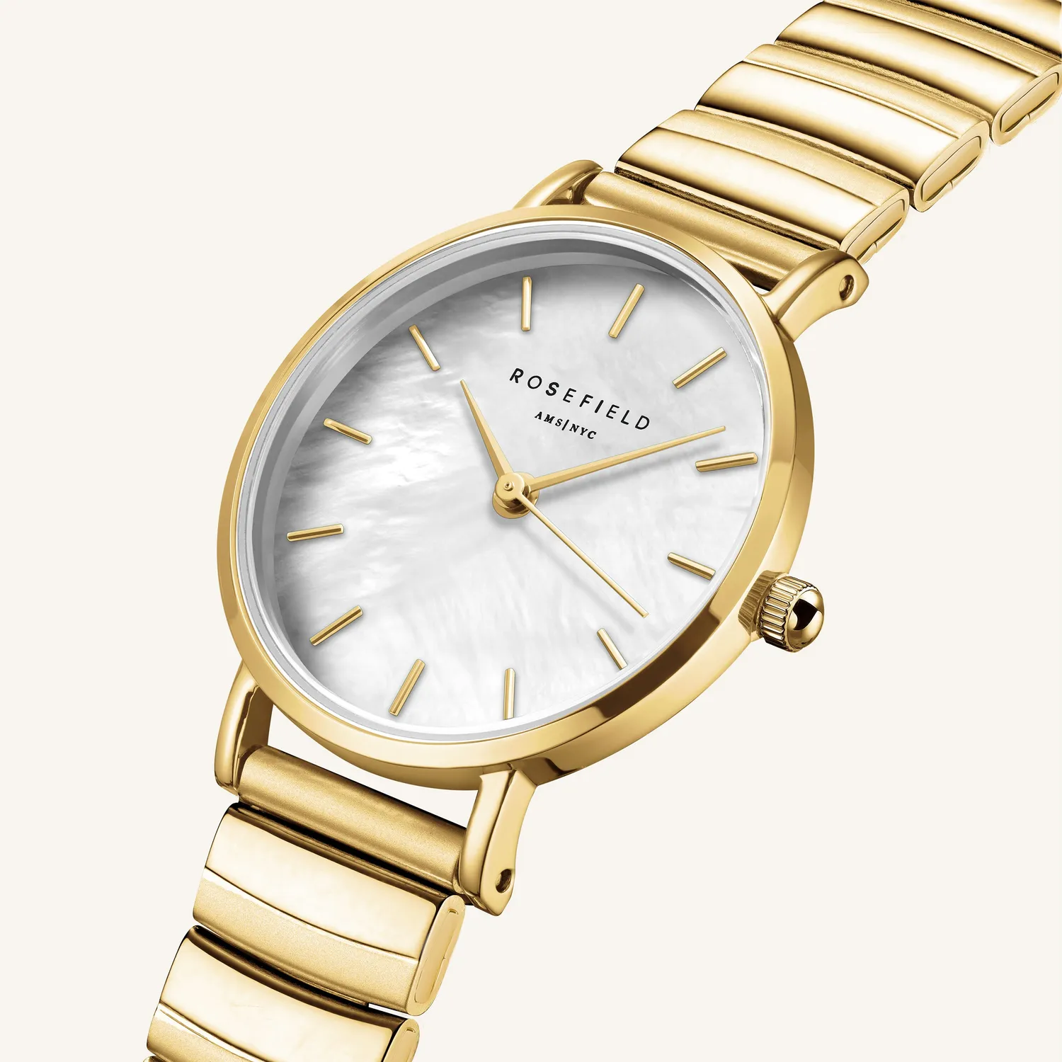 Rosefield Small Edit Gold klokke 26 mm gull