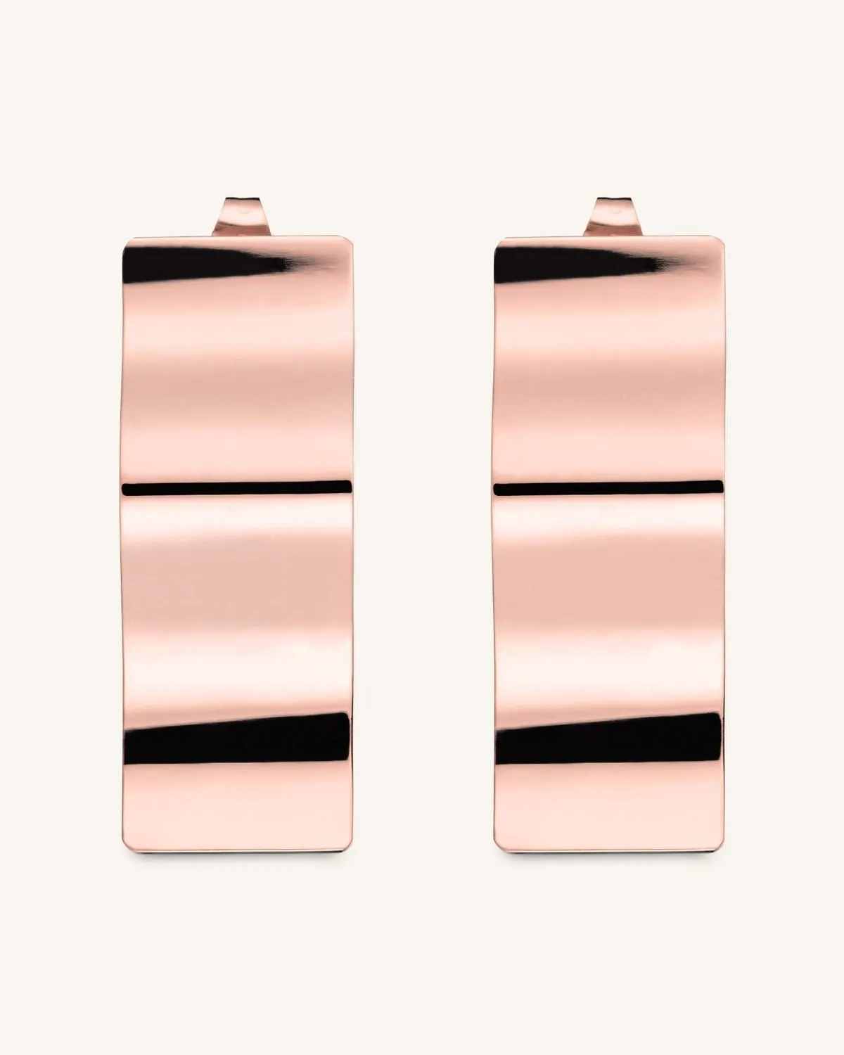 Rosefield Wave Charm Earring øredobb rosegull