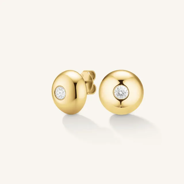 Rosefield Solitaire Studs øredobber gull sølv