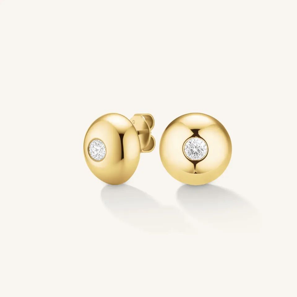 Rosefield Solitaire Studs øredobber gull sølv