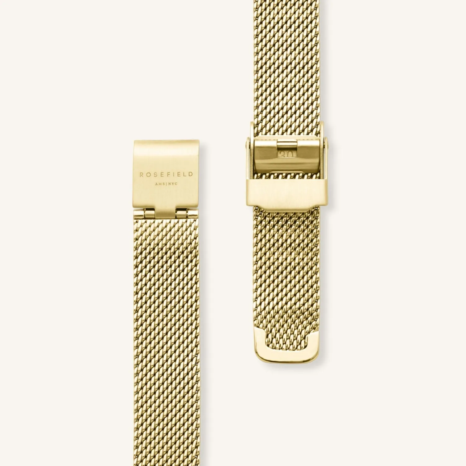 Rosefield Octagon XS klokke 24 mm mesh gull