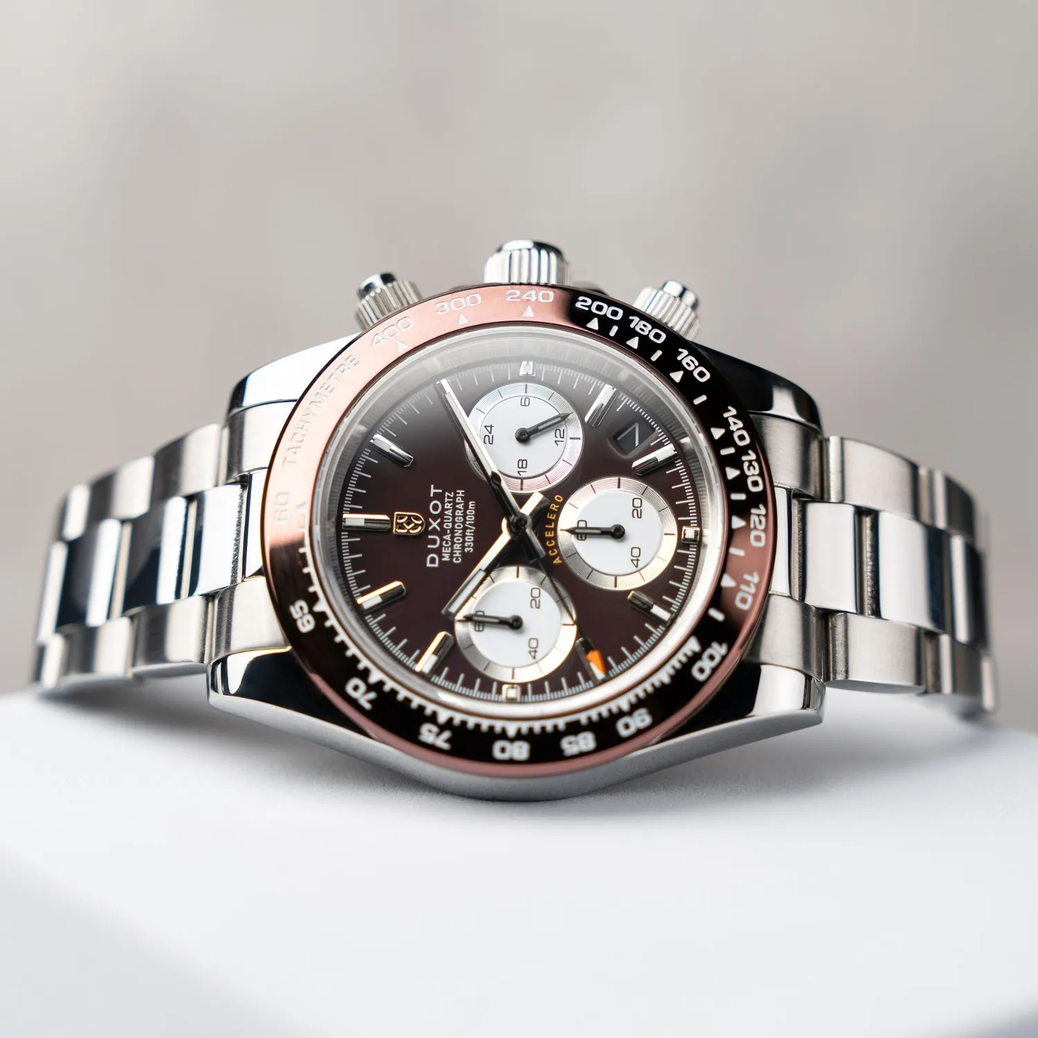 Duxot Accelero Chronograph klokke Cacao Brown 40 mm