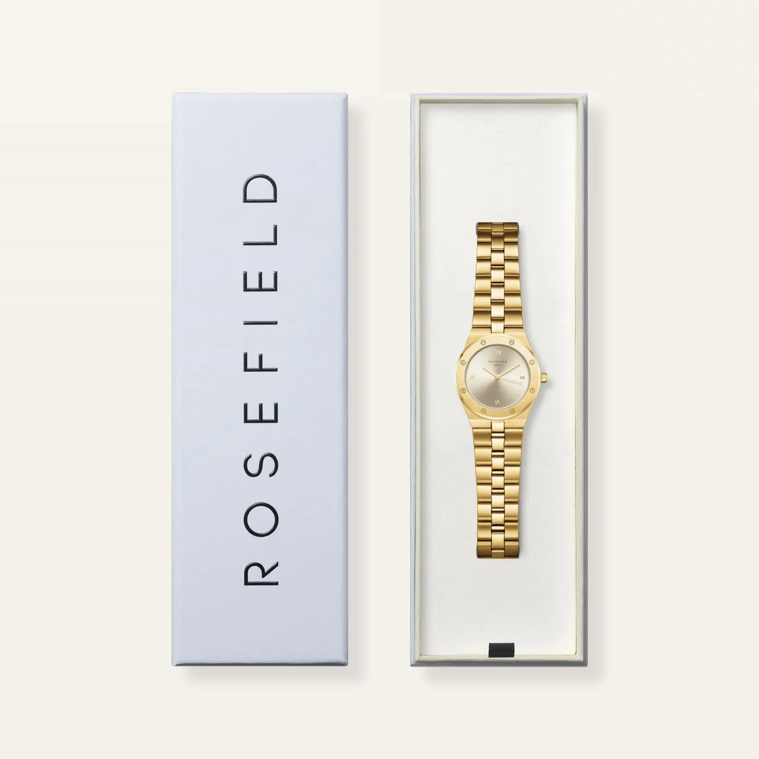 Rosefield Rose Gold klokke uten gravering 33 mm gullfarget