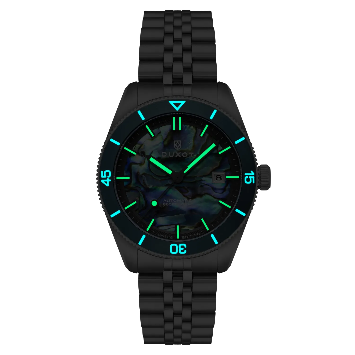 Duxot Pacifico Abalone automatisk klokke naturstein