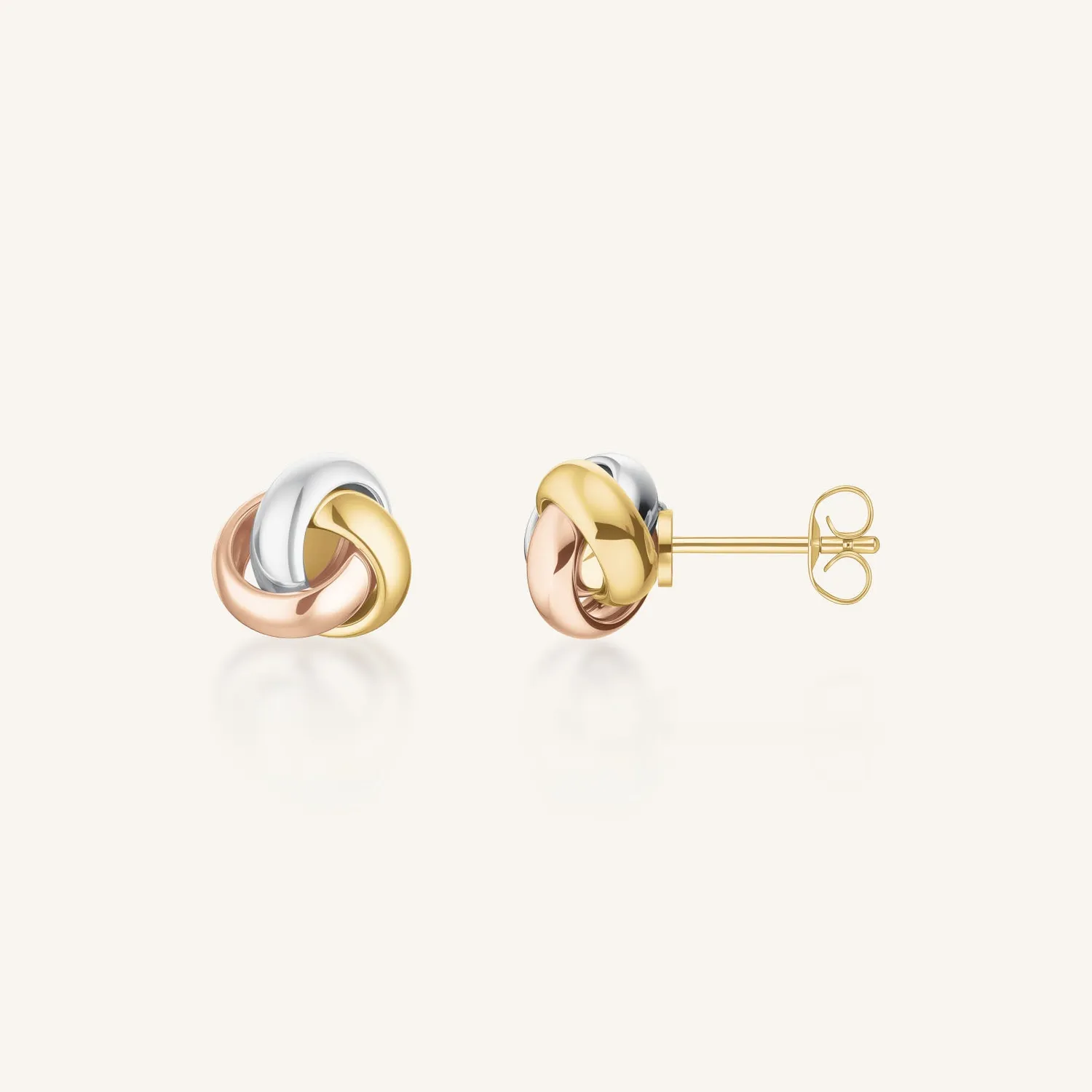Rosefield Triple Twist Studs øredobber gull rustfritt stål