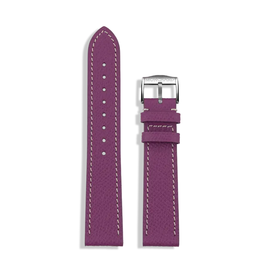 MonChard Epsom Purple klokkerem, 18 mm, kalveskinn