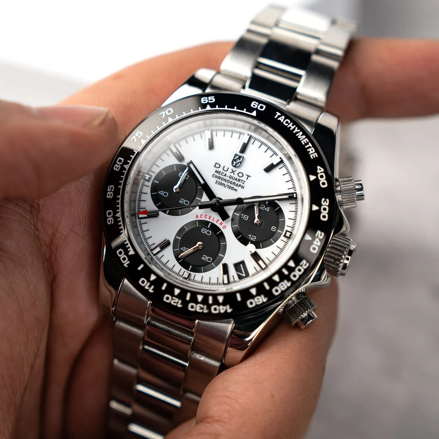 Duxot Accelero Insignia White kronograf klokke 40 mm