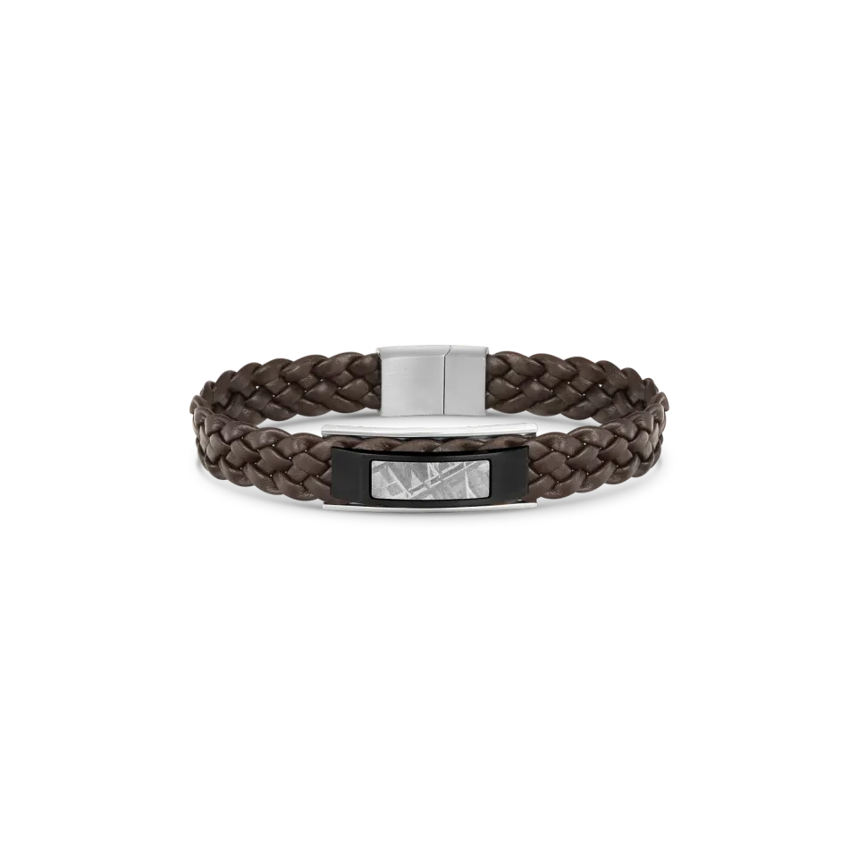 Duxot Accelero Gun Metal Meteorite armbånd med meteorittinnlegg