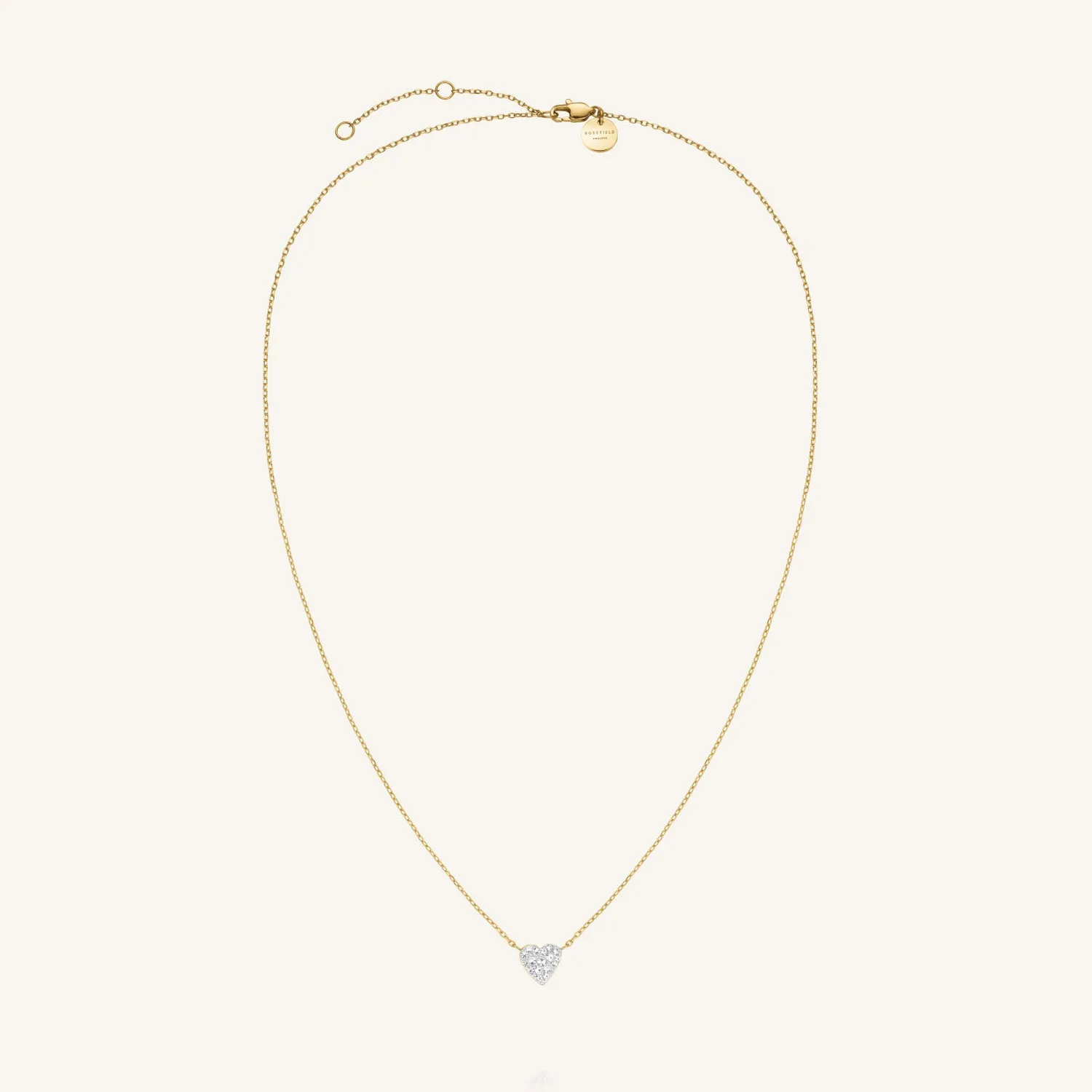 Rosefield Pavé Heart Necklace halskjede gull