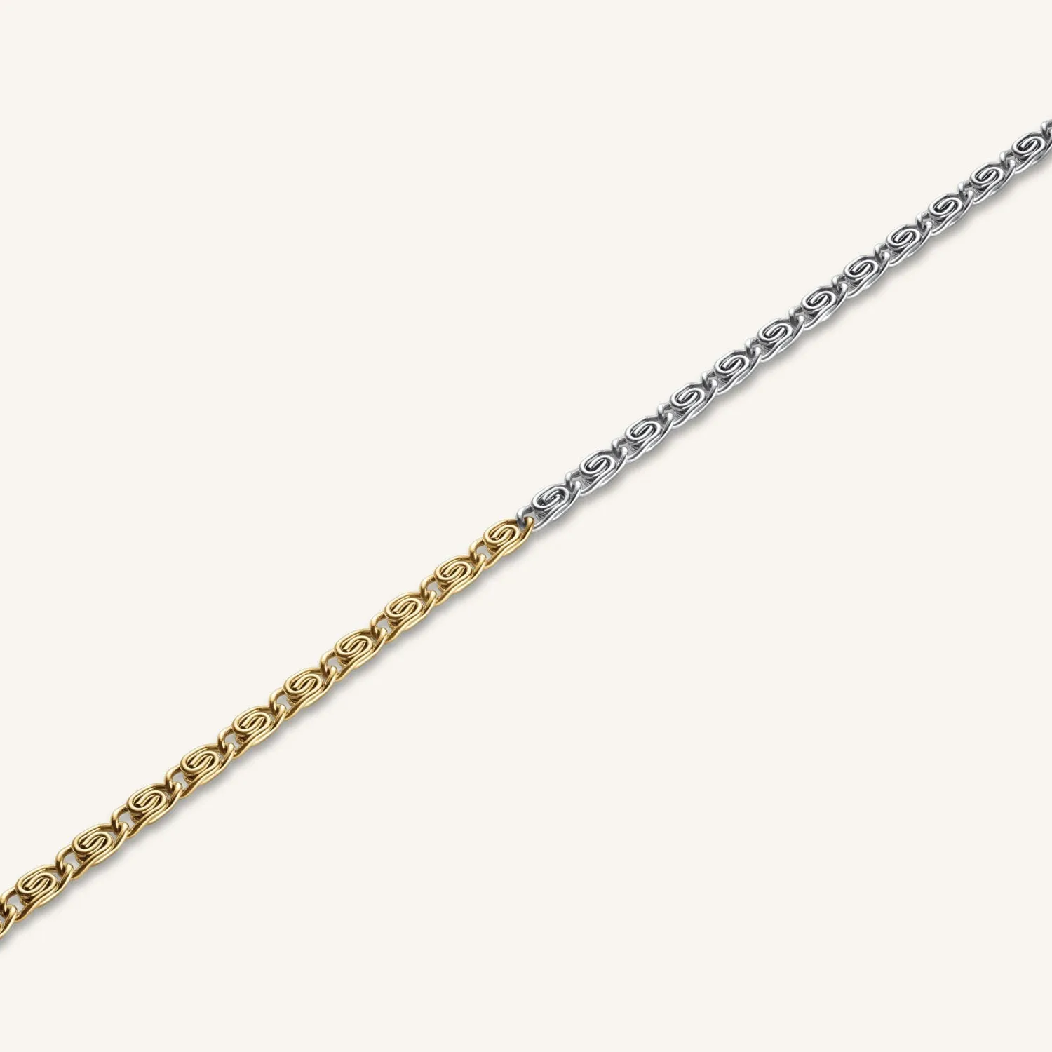 Rosefield Duotone Swirl armbånd – justerbar lengde